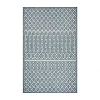 Sylvestra Serene Array Indoor Outdoor Rectangular Area Rug