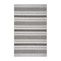 Sylvestra Banded Heather Indoor Outdoor Rectangular Area Rug