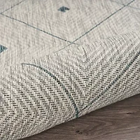 Sylvestra Minimal Diamonds Indoor Outdoor Rectangular Area Rug