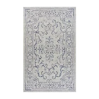 Sylvestra Medallion Blues Indoor Outdoor Rectangular Area Rug