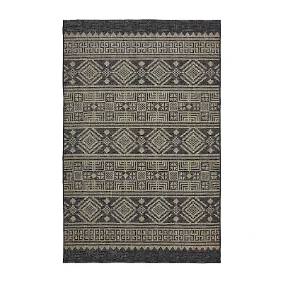Sylvestra Geometric Vestige Indoor Outdoor Rectangular Area Rug