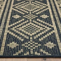 Sylvestra Geometric Vestige Indoor Outdoor Rectangular Area Rug