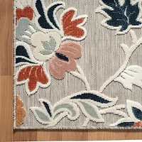 Vanessa Floral Filigree Hi-Low Indoor Outdoor Rectangular Area Rug