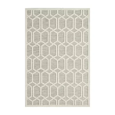 Vanessa Geometric Hi-Low Modern Indoor Outdoor Rectangular Area Rug