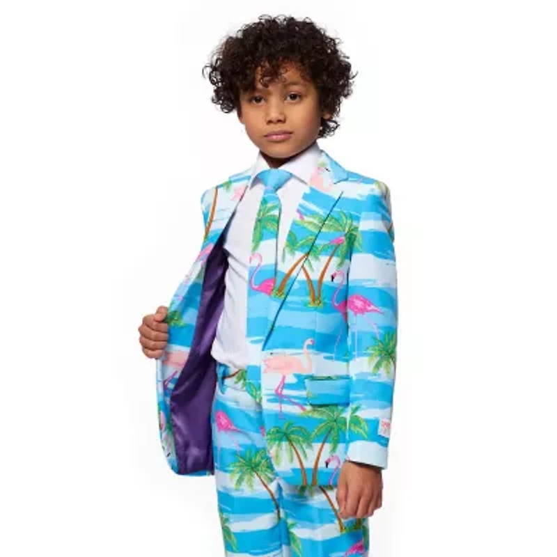 Opposuits Flamingo Little Boys 3-pc. Suit Set
