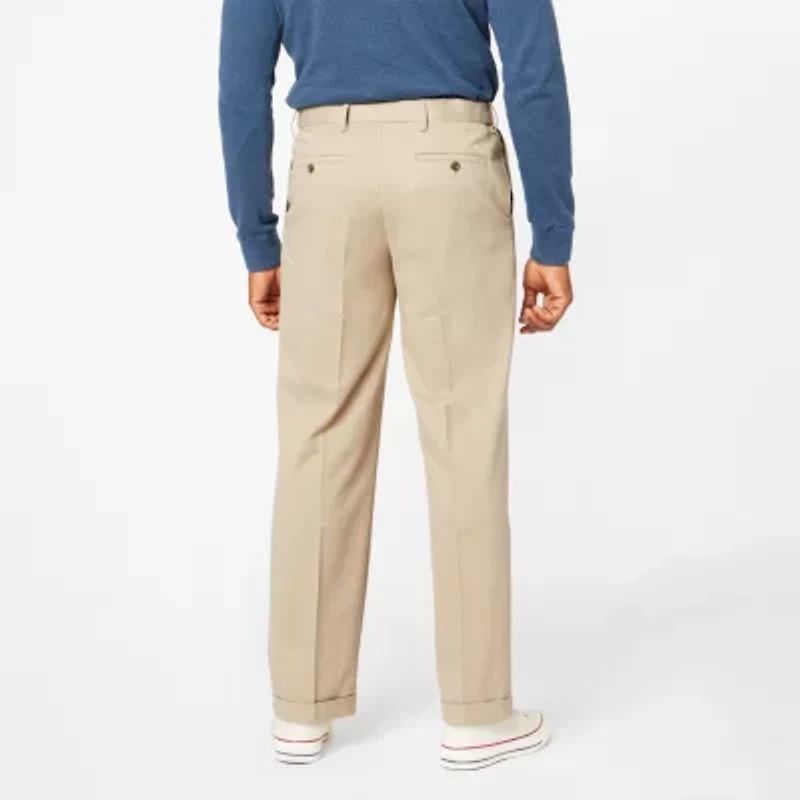 Dockers Comfort Khaki Mens Waistband Relaxed Fit Pleated Pant