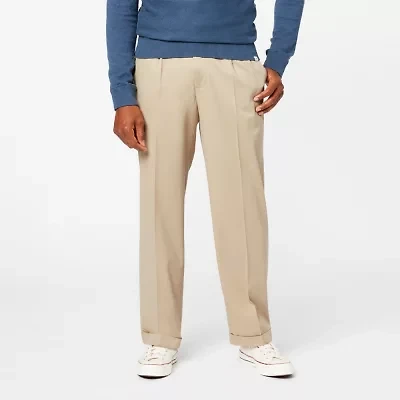 Dockers Comfort Khaki Mens Waistband Relaxed Fit Pleated Pant