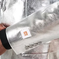 Opposuits Mens Shiny Silver Novelty Suit Set