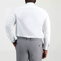Haggar Premium Comfort Big and Tall Mens Classic Fit Easy Care Stretch Fabric Long Sleeve Dress Shirt