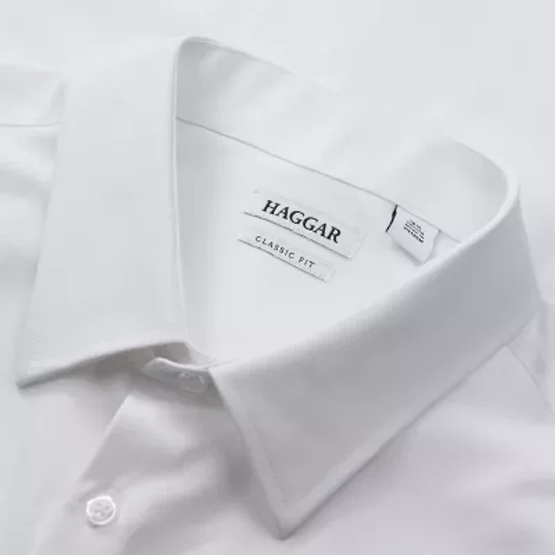 Haggar Smart Wash Big and Tall Mens Classic Fit Easy Care Long Sleeve Dress Shirt