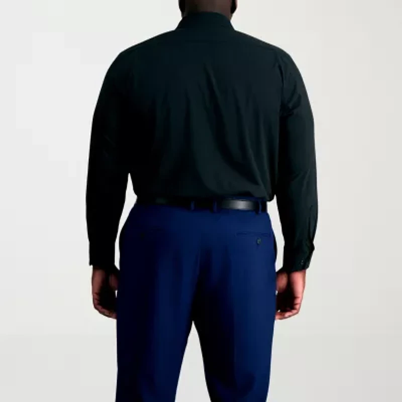 Haggar Smart Wash Big and Tall Mens Classic Fit Easy Care Long Sleeve Dress Shirt