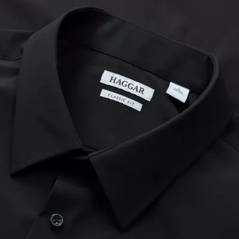 Haggar Smart Wash Big and Tall Mens Classic Fit Easy Care Long Sleeve Dress Shirt