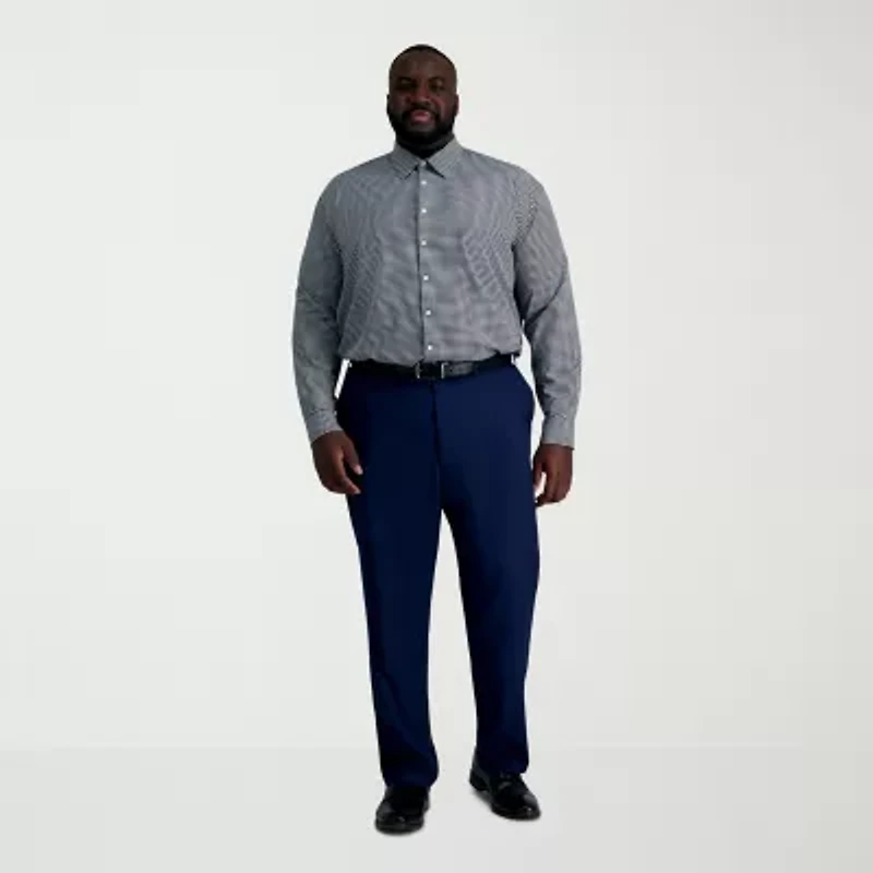 Haggar Smart Wash Big and Tall Mens Classic Fit Easy Care Long Sleeve Dress Shirt