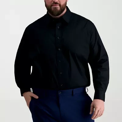 Haggar Premium Comfort Big and Tall Mens Classic Fit Easy Care Stretch Fabric Long Sleeve Dress Shirt