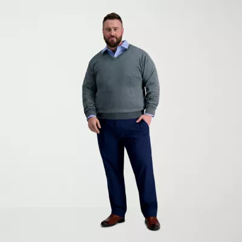 Haggar Premium Comfort Big and Tall Mens Classic Fit Easy Care Stretch Fabric Long Sleeve Dress Shirt