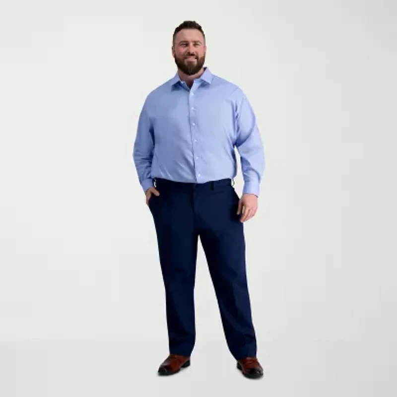 Haggar Premium Comfort Big and Tall Mens Classic Fit Easy Care Stretch Fabric Long Sleeve Dress Shirt