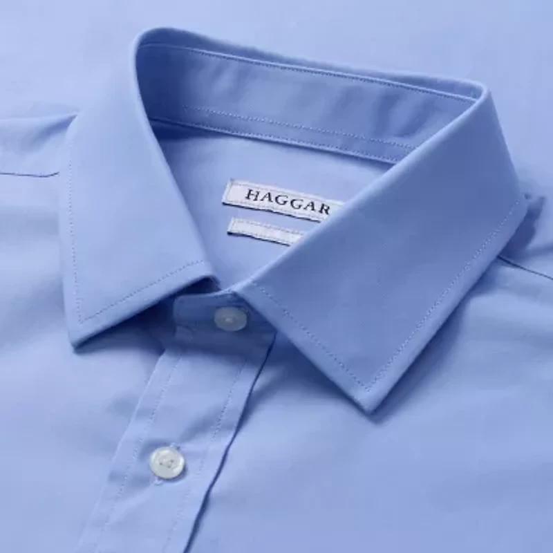 Haggar Premium Comfort Big and Tall Mens Classic Fit Easy Care Stretch Fabric Long Sleeve Dress Shirt