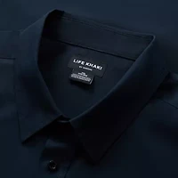 Haggar Life Khaki With Repreve Comfort Woven Mens Short Sleeve Regular Fit Stretch Fabric Big and Tall Button-Down Shirt