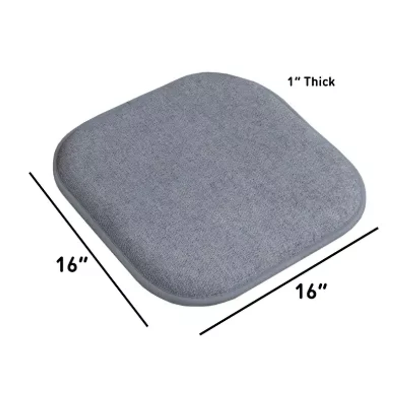 Sweet Home Collection™ Alexis Memory Foam No Slip Back 16" x Chair Pad Cushion