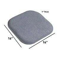 Sweet Home Collection™ Alexis Memory Foam No Slip Back 16" x Chair Pad Cushion