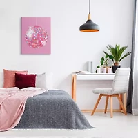 Stupell Industries Pink Disco Ball Groovy Pattern Canvas Art