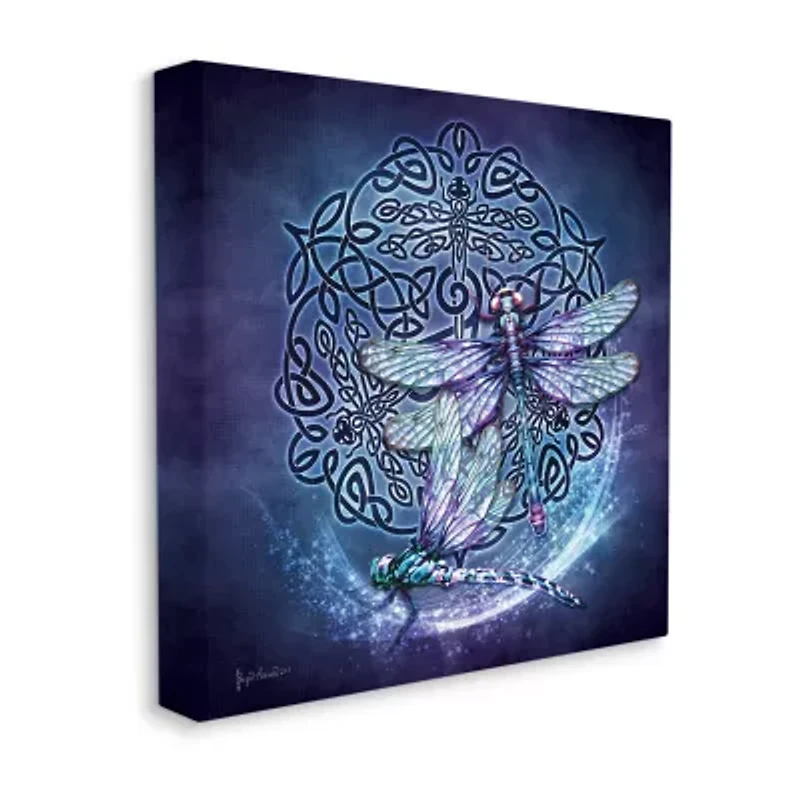 Stupell Industries Dragonfly & Celtic Knot Canvas Art