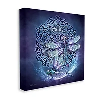 Stupell Industries Dragonfly & Celtic Knot Canvas Art
