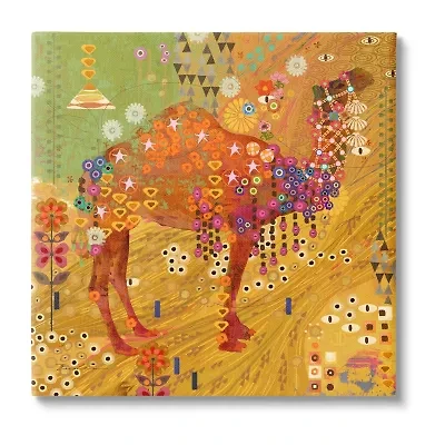 Stupell Industries Boho Patterned Camel Canvas Art