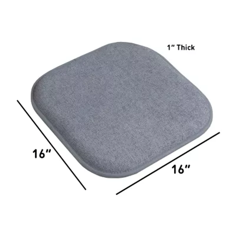 Sweet Home Collection™ Alexis Memory Foam No Slip Back 16" x Chair Pad Cushion