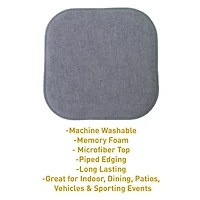 Sweet Home Collection™ Alexis Memory Foam No Slip Back 16" x Chair Pad Cushion