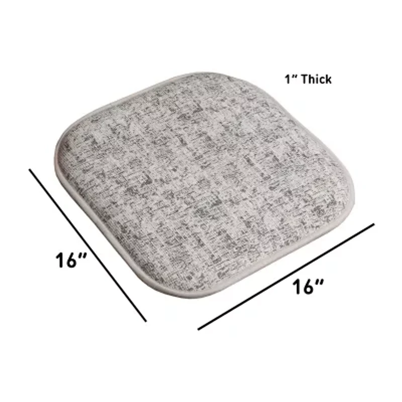 Sweet Home Collection™ Broadway Memory Foam No Slip Back 16" x Chair Pad Cushion
