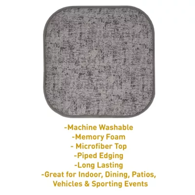 Sweet Home Collection™ Broadway Memory Foam No Slip Back 16" x Chair Pad Cushion