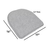 Sweet Home Collection™ Houndstooth Stitch U Shaped Memory Foam 17" x 16" Chair Cushions