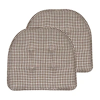 Sweet Home Collection™ Houndstooth Stitch U Shaped Memory Foam 17" x 16" Chair Cushions
