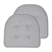Sweet Home Collection™ Houndstooth Stitch U Shaped Memory Foam 17" x 16" Chair Cushions