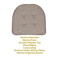 Sweet Home Collection™ Houndstooth Stitch U Shaped Memory Foam 17" x 16" Chair Cushions