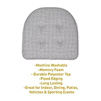 Sweet Home Collection™ Houndstooth Stitch U Shaped Memory Foam 17" x 16" Chair Cushions