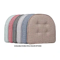 Sweet Home Collection™ Houndstooth Stitch U Shaped Memory Foam 17" x 16" Chair Cushions