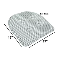 Sweet Home Collection™ Houndstooth Stitch U Shaped Memory Foam 17" x 16" Chair Cushions