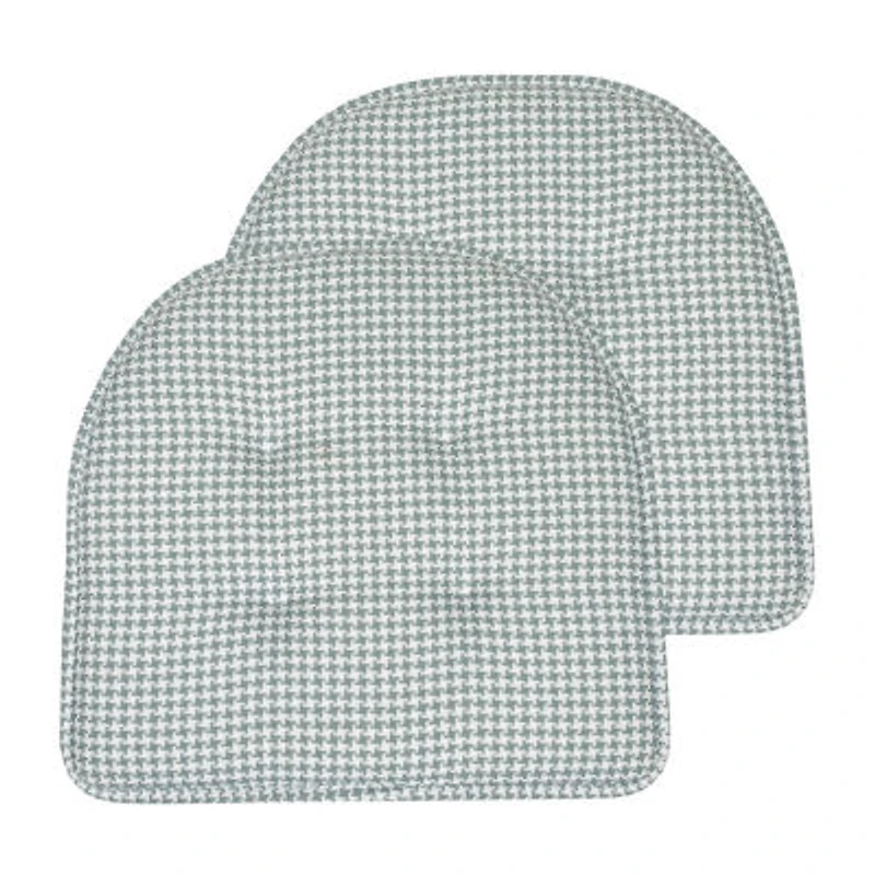 Sweet Home Collection™ Houndstooth Stitch U Shaped Memory Foam 17" x 16" Chair Cushions