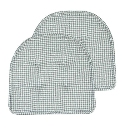 Sweet Home Collection™ Houndstooth Stitch U Shaped Memory Foam 17" x 16" Chair Cushions