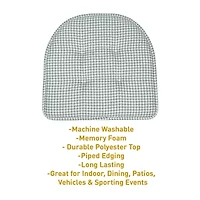 Sweet Home Collection™ Houndstooth Stitch U Shaped Memory Foam 17" x 16" Chair Cushions