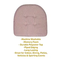 Sweet Home Collection™ Pinstripe U Shaped Memory Foam 17" x 16" Chair Cushions