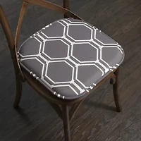 Sweet Home Collection™ Mirage Hexagonal Memory Foam No Slip Back 16" x Chair Pad Cushion