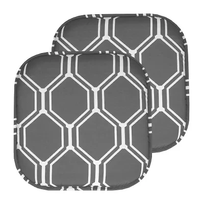 Sweet Home Collection™ Mirage Hexagonal Memory Foam No Slip Back 16" x Chair Pad Cushion