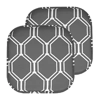 Sweet Home Collection™ Mirage Hexagonal Memory Foam No Slip Back 16" x Chair Pad Cushion