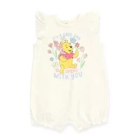 Disney Baby Girls Winnie The Pooh Short Sleeve 2-pc. Romper
