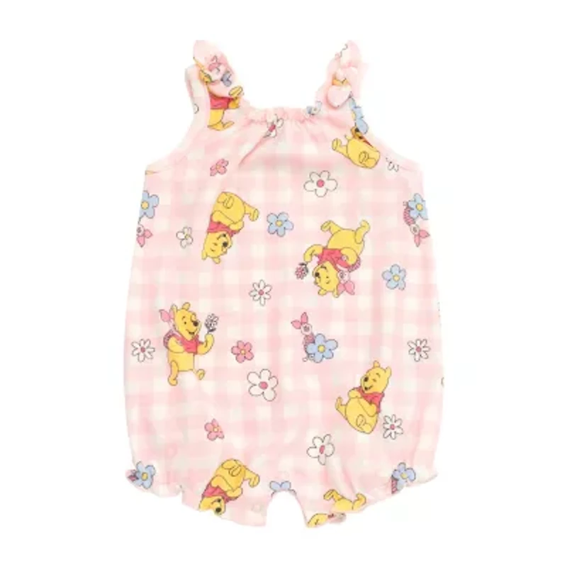 Disney Baby Girls Winnie The Pooh Short Sleeve 2-pc. Romper
