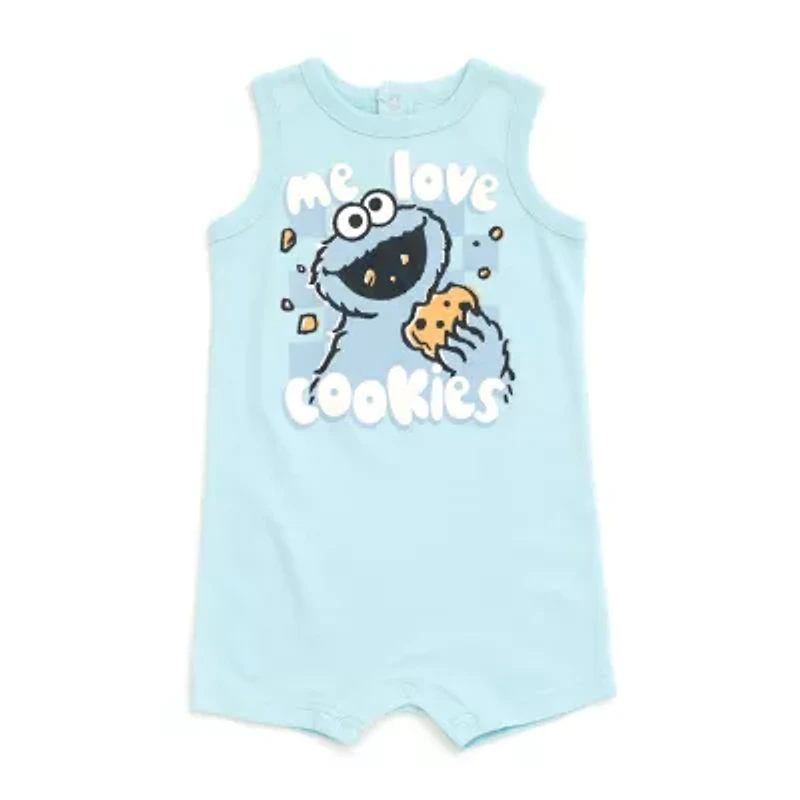 Baby Boys Sesame Street Short Sleeve 2-pc. Romper