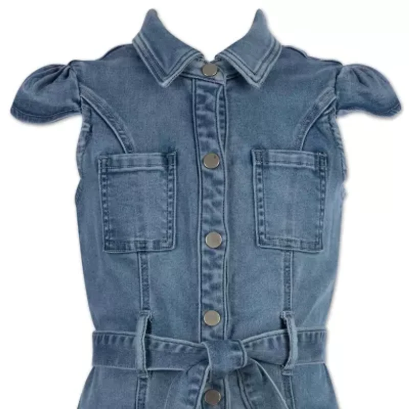 Speechless Big Kid Girls Short Sleeve Shirt Dress